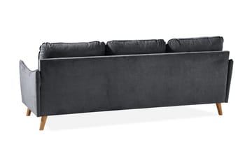 Trend Lyx 3-sits Divansoffa Vänster - Mörkgrå/Ek - Products - Möbler - Soffa - Divansoffa & schäslongsoffa - 4 sits soffa med divan