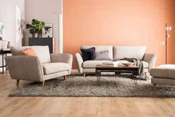 Trend Lyx 3-sits Vänstervänd L-formad Divansoffa i Tyg - Beige - Products - Möbler - Soffa - Divansoffa & schäslongsoffa - 4 sits soffa med divan