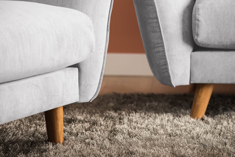 Trend Lyx 3-sits Vänstervänd L-formad Divansoffa i Tyg - Ljusgrå - Products - Möbler - Soffa - Divansoffa & schäslongsoffa - 4 sits soffa med divan