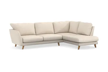Trend Lyx 4-sits Högervänd L-formad Schäslongsoffa i Manchester - Beige - Products - Möbler - Soffa - Divansoffa & schäslongsoffa - 4 sits soffa med divan