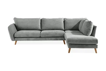 Trend Lyx 4-sits Högervänd L-formad Schäslongsoffa i Tyg