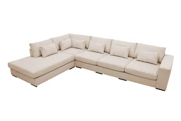 Grande 5-sits Soffa med Schäslong Vänster - Beige Manchester - Products - Möbler - Soffa - Divansoffa & schäslongsoffa