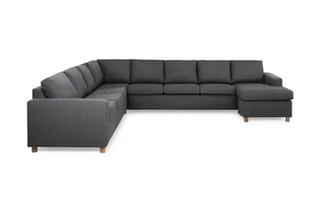 Crazy 7-sits Högervänd U-formad XX-Large Hörnsoffa med divan i Tyg