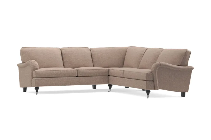 Howard Classic 6-sits L-formad Hörnsoffa i Tyg, Mörkbeige
