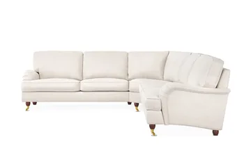 Howard Lyx 6-sits Högervänd L-formad Hörnsoffa i Sammet - Krämvit - Products - Möbler - Soffa - Hörnsoffa
