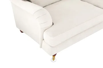 Howard Lyx 6-sits Högervänd L-formad Hörnsoffa i Sammet - Krämvit - Products - Möbler - Soffa - Hörnsoffa