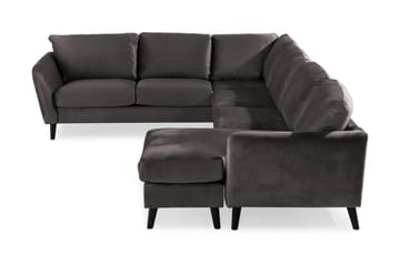 Trend 5-sits Högervänd L-formad Hörnsoffa med Divan i Sammet - Mörkgrå - Products - Möbler - Soffa - Hörnsoffa