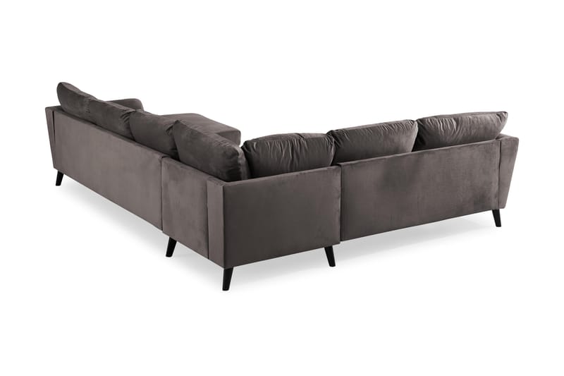 Trend 5-sits Högervänd L-formad Hörnsoffa med Divan i Sammet - Mörkgrå - Products - Möbler - Soffa - Hörnsoffa