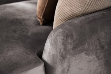 Trend 5-sits Högervänd L-formad Hörnsoffa med Divan i Sammet - Mörkgrå - Products - Möbler - Soffa - Hörnsoffa