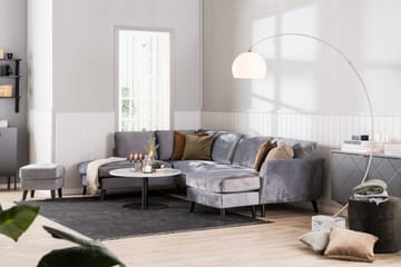 Trend 5-sits Vänstervänd U-formad Hörnsoffa med divan i Sammet - Ljusgrå - Products - Möbler - Soffa - Hörnsoffa