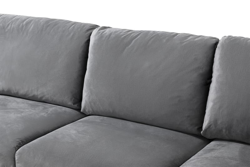 Trend 5-sits Vänstervänd U-formad Hörnsoffa med divan i Sammet - Ljusgrå - Products - Möbler - Soffa - Hörnsoffa
