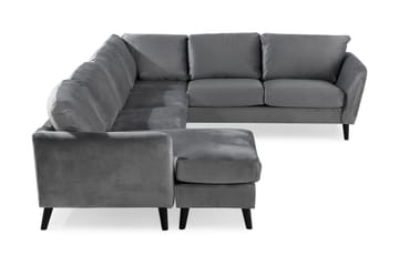Trend 5-sits Vänstervänd U-formad Hörnsoffa med divan i Sammet - Ljusgrå - Products - Möbler - Soffa - Hörnsoffa