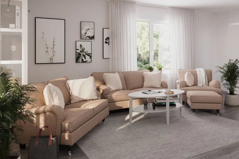 Howard Classic 2-sits Tygsoffa - Mörkbeige - Products - Möbler - Soffa - 2 sits soffa
