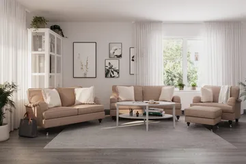 Howard Classic 2-sits Tygsoffa - Mörkbeige - Products - Möbler - Soffa - 2 sits soffa