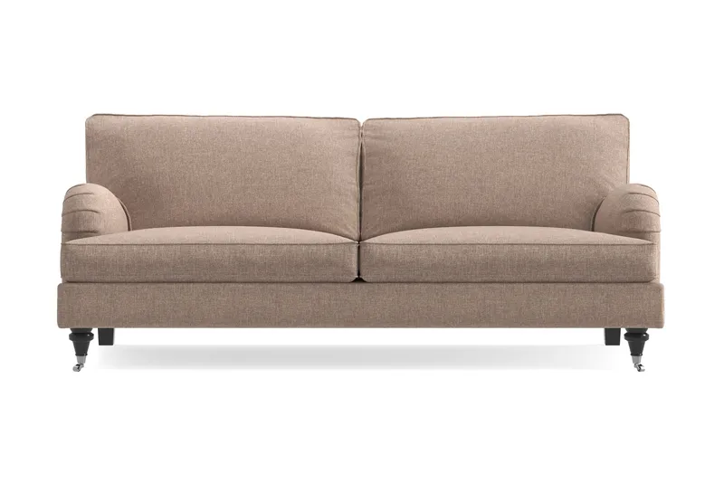 Howard Classic 3-sits Tygsoffa, Mörkbeige