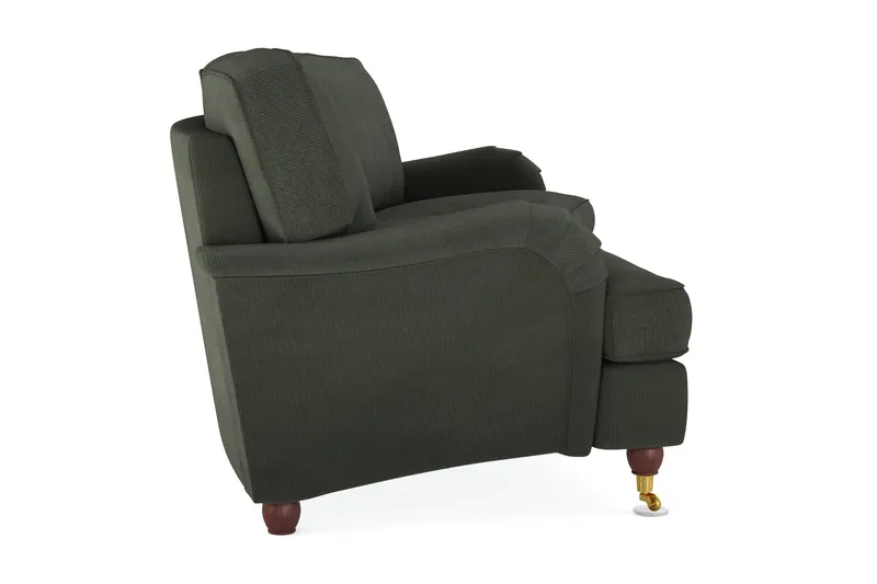 Howard Lyx 4-sits Svängd Manchestersoffa - Mörkgrön - Products - Möbler - Soffa - Howardsoffa