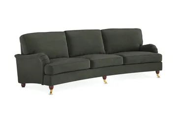 Howard Lyx 4-sits Svängd Manchestersoffa - Mörkgrön - Products - Möbler - Soffa - Howardsoffa