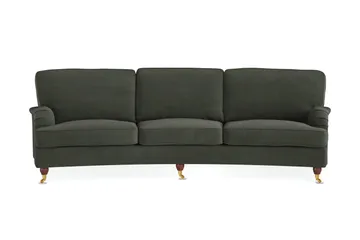 Howard Lyx 4-sits Svängd Manchestersoffa - Mörkgrön - Products - Möbler - Soffa - Howardsoffa