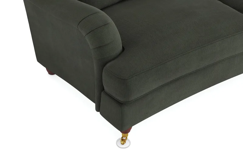 Howard Lyx 4-sits Svängd Manchestersoffa - Mörkgrön - Products - Möbler - Soffa - Howardsoffa
