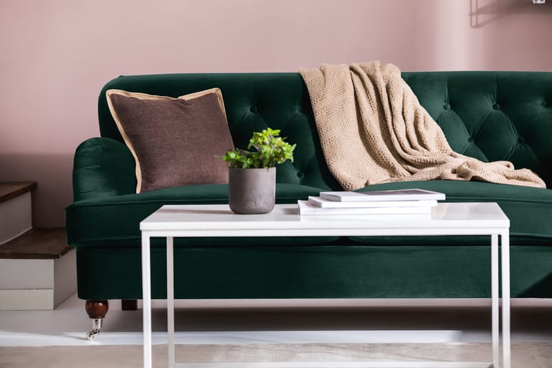 Howard Riviera 2-sits Sammetssoffa - Grön - Products - Möbler - Soffa - Sammetssoffa