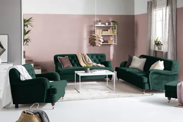 Howard Riviera 2-sits Sammetssoffa - Grön - Products - Möbler - Soffa - Sammetssoffa