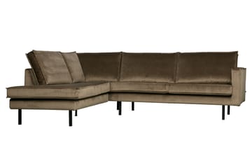 Lissbon Hörnsoffa - Taupe - Products - Möbler - Soffa - Sammetssoffa