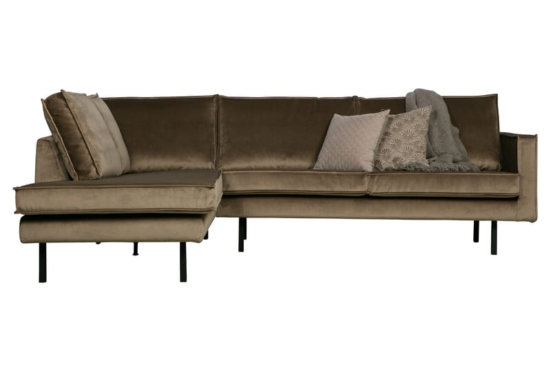 Lissbon Hörnsoffa - Taupe - Products - Möbler - Soffa - Sammetssoffa