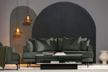 Menard 3-sits Djup Manchestersoffa - Grön - Products - Möbler - Soffa - 3 sits soffa
