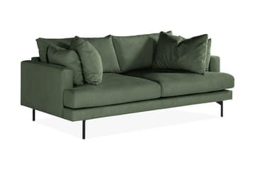 Menard 3-sits Djup Manchestersoffa - Grön - Products - Möbler - Soffa - 3 sits soffa