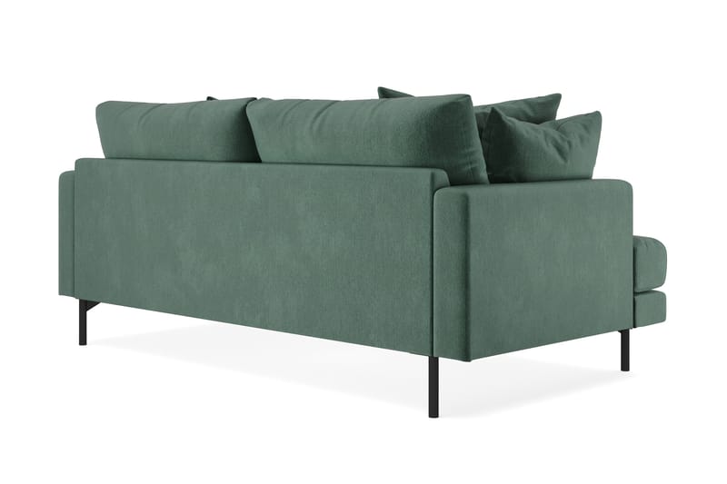 Menard 3-sits Djup Sammetssoffa - Mörkgrön - Products - Möbler - Soffa - 3 sits soffa