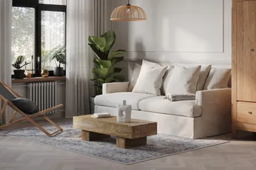 Menard 4-sits Djup Tygsoffa - Beige - Products - Möbler - Soffa - 4 sits soffa