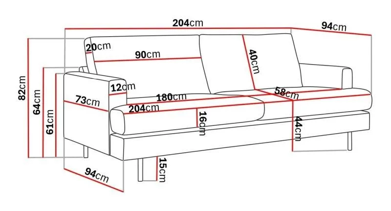 Menard Compact 3-sits Soffa i Bouclé - Vit - Products - Möbler - Soffa - 3 sits soffa