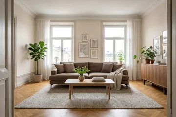 Menard Premium 4-sits Djup Soffa i Tyg - Brun - Products - Möbler - Soffa - 4 sits soffa
