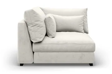 Dubai Hörnmodul Sammet - Vit - Products - Möbler - Soffa - Modulsoffa - Hörnmodul