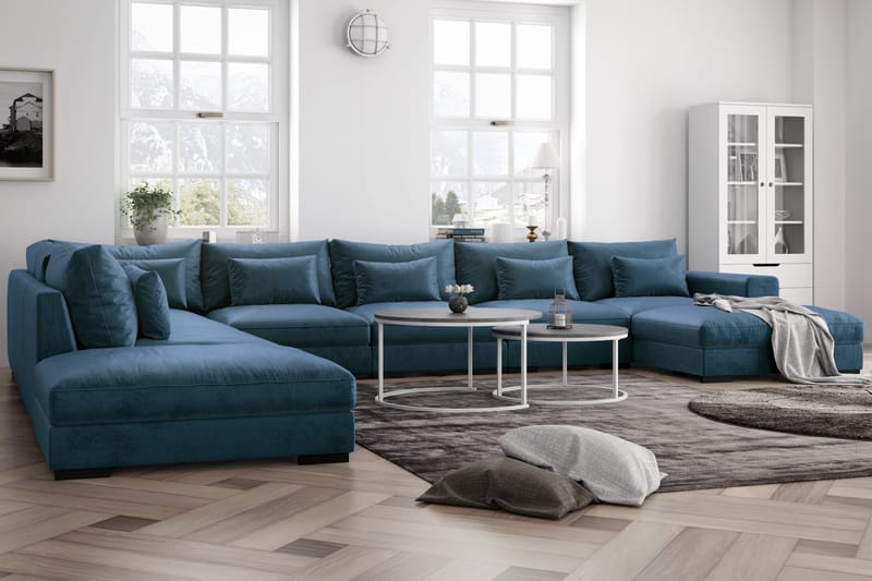 Dubai Mittmodul Sammet - Blå - Products - Möbler - Soffa - Modulsoffa - Mittmodul