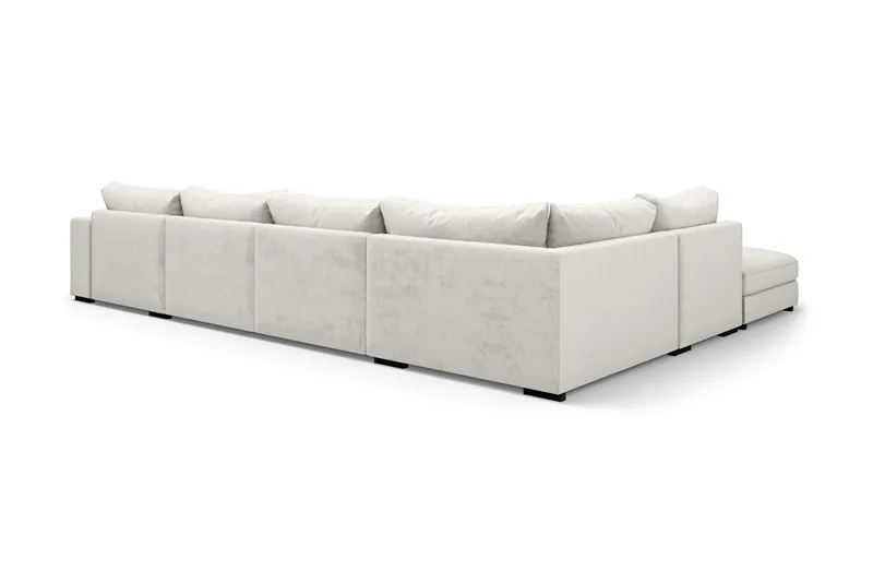 Dubai U-modulsoffa med Divan Höger Sammet - Vit - Products - Möbler - Soffa - Modulsoffa - Komplett modulsoffa
