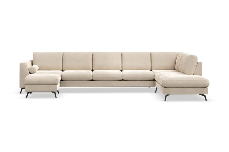 Ocean Lyx U-soffa med Schäslong Höger, Beige