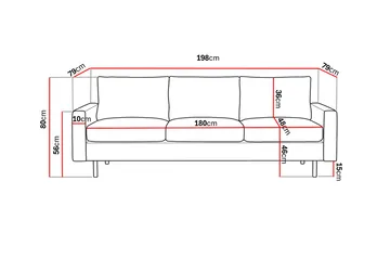 Peppe 3-sits Manchestersoffa - Greige - Products - Möbler - Soffa - 3 sits soffa