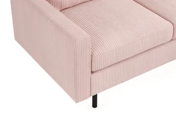 Peppe Soffgrupp 3-sits Vändbar L-formad Divansoffa + Fåtölj + Fotpall i Manchester - Rosa - Products - Möbler - Soffa - Soffgrupp