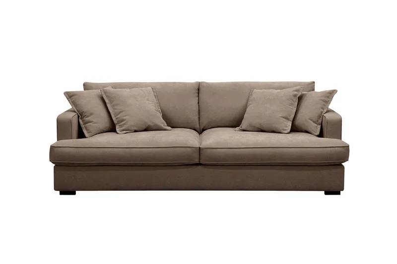 Rossita Lyx 2,5-sits Extra djup Soffa i Tyg, Mörkbrun