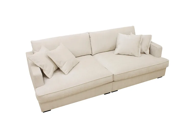 Rossita Lyx 3-sits Extra djup Soffa i Chenille - Beige - Products - Möbler - Soffa - 3 sits soffa