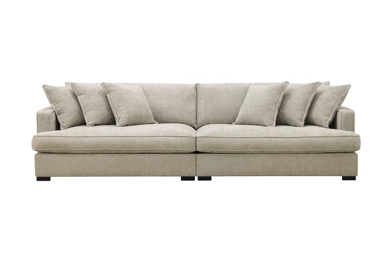 Rossita Lyx 4-sits Extra djup Soffa i Chenille, Grå / Beige