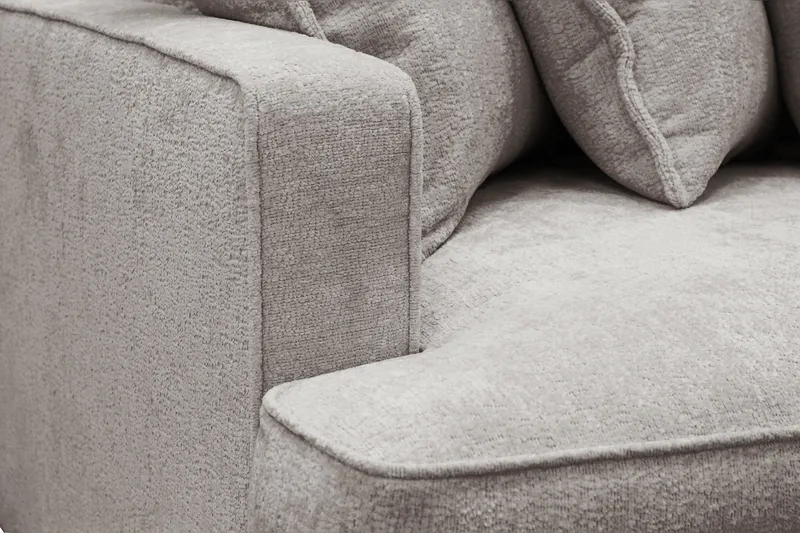 Rossita Lyx 4-sits Extra djup Soffa i Chenille - Grå / Brun - Products - Möbler - Soffa - 4 sits soffa