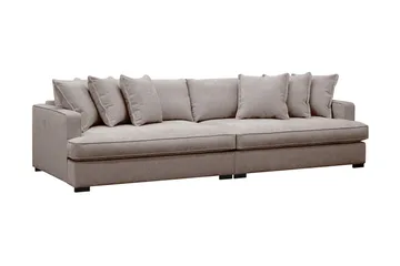 Rossita Lyx 4-sits Extra djup Soffa i Chenille - Grå / Brun - Products - Möbler - Soffa - 4 sits soffa