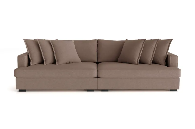 Rossita Lyx 4-sits Extra djup Soffa i Tyg, Brun