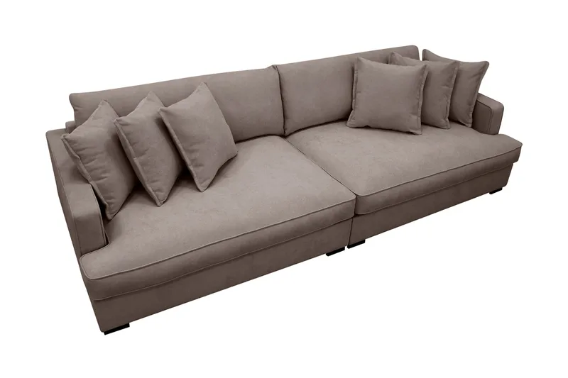 Rossita Lyx 4-sits Extra djup Tygsoffa - Brun - Products - Möbler - Soffa - 4 sits soffa