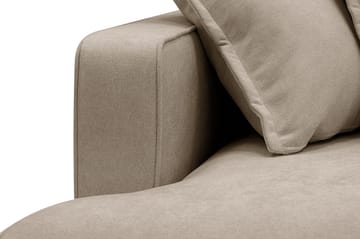 Rossita Lyx 5-sits Vänstervänd U-formad Extra djup Soffa med Divan och Schäslong i Tyg - Brun - Products - Möbler - Soffa - U-soffa