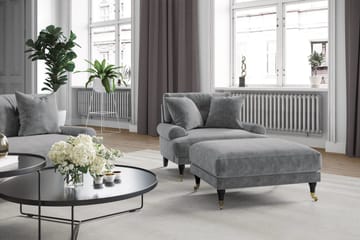 Andrew Soffgrupp 2+1 Sammet - Ljusgrå - Products - Möbler - Soffa - Soffgrupp - Howard soffgrupp