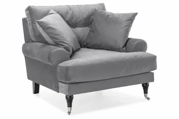 Andrew Soffgrupp 2+1 Sammet - Ljusgrå - Products - Möbler - Soffa - Soffgrupp - Howard soffgrupp