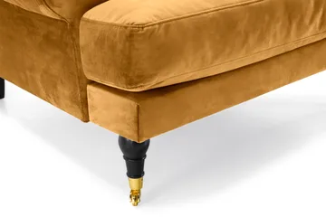 Andrew Soffgrupp 2+1 Sammet - Mörkgul - Products - Möbler - Soffa - Soffgrupp - Howard soffgrupp